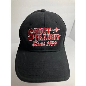 Shoot Straight Since 1979‎ Adult Cap Hat Black Red Adjustable Firearms Pistol